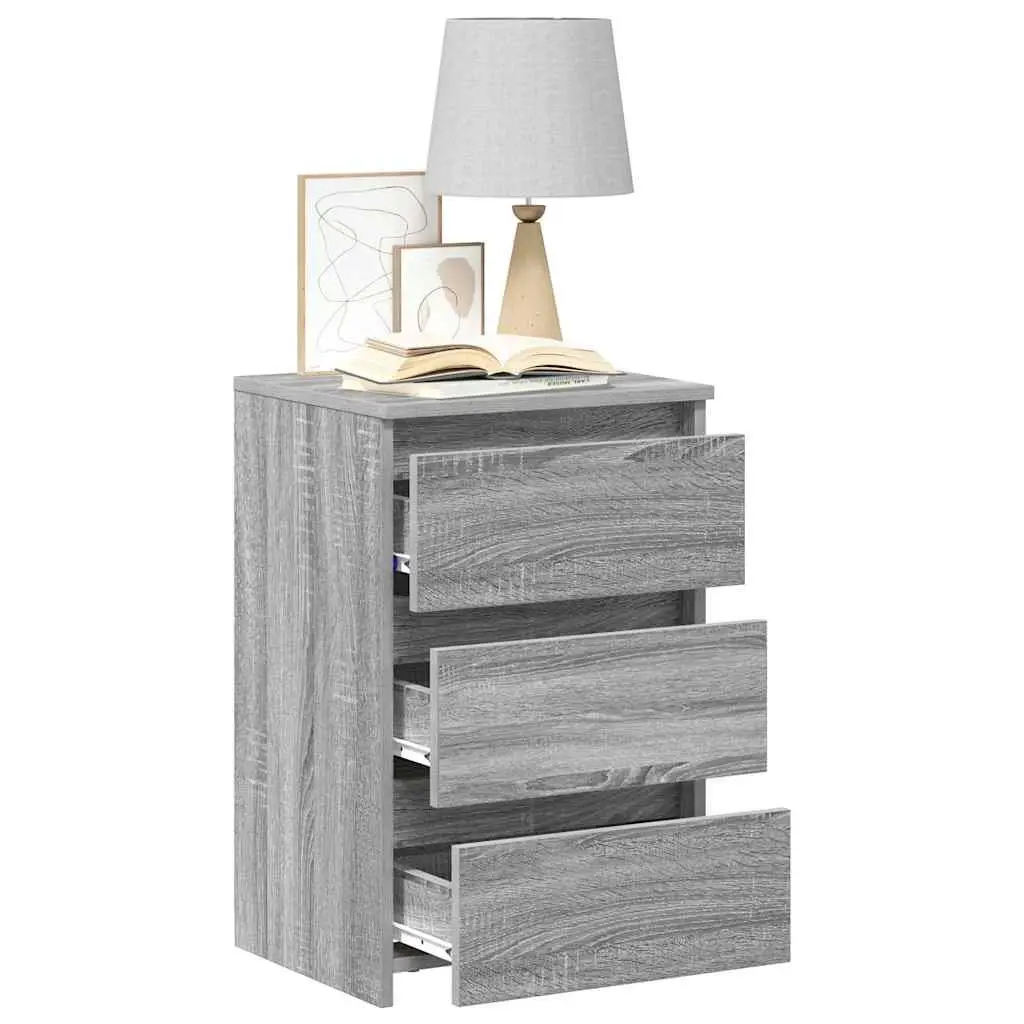 Bedside Tables Grey Sonoma Engineered Wood 2pcs 40 x 35 x 62.5 cm