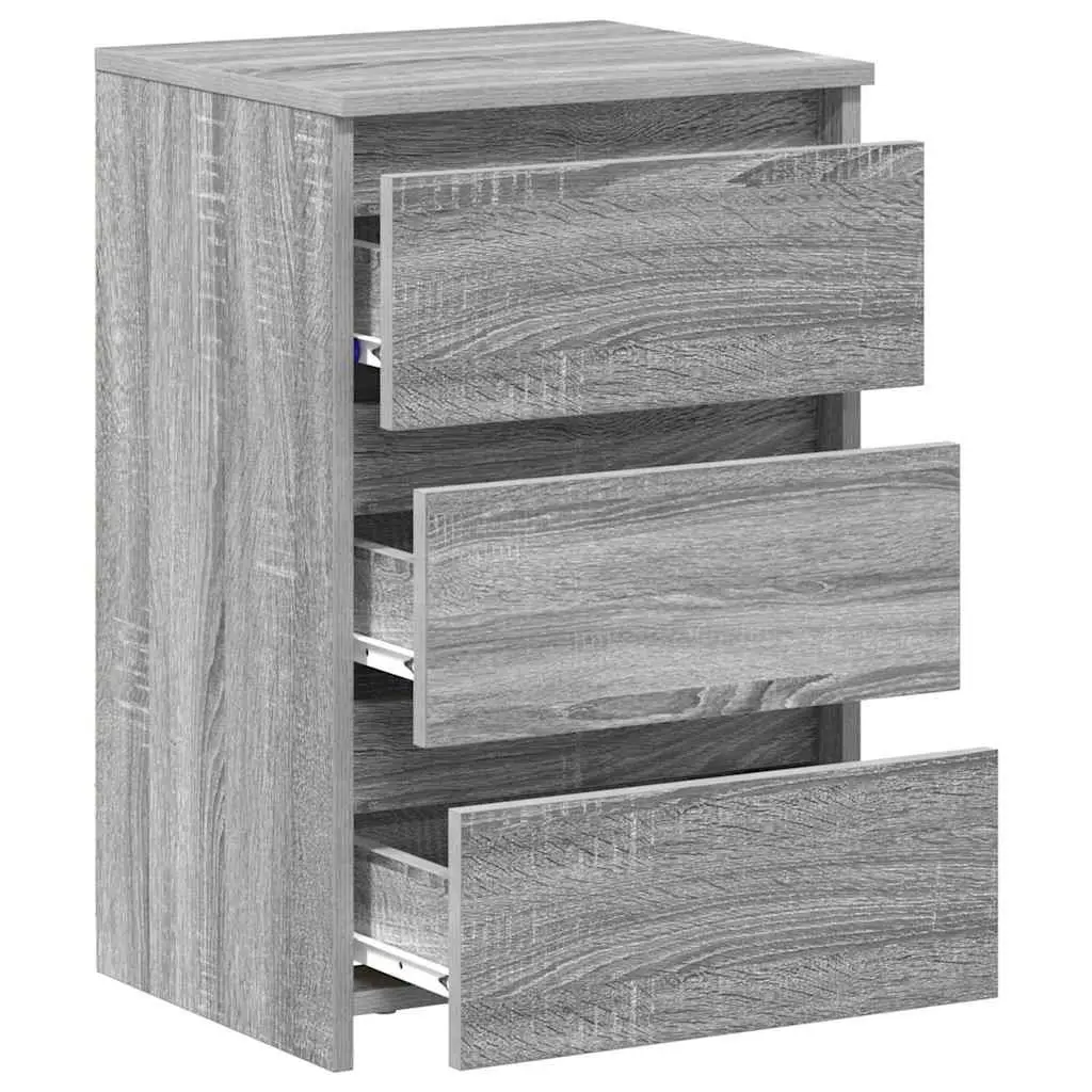 Bedside Tables Grey Sonoma Engineered Wood 2pcs 40 x 35 x 62.5 cm