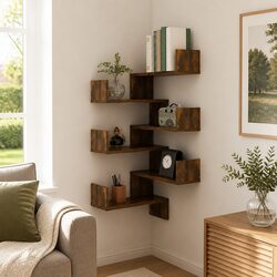 Your New Favorite Wall Corner Shelves - 2 pcs in Brown