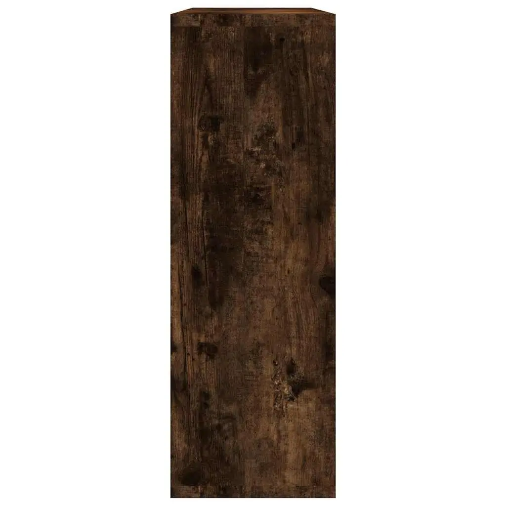 Open Storage Wall Shelf Engineered Wood Brown 3 Compartments