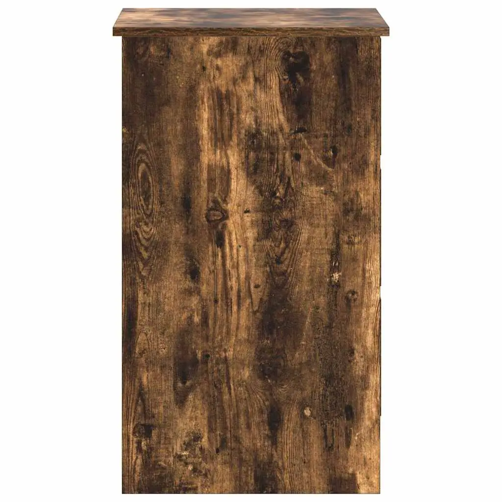 Office Desk Brown Engineered Wood Study Workstation 90x45x76 cm Storage Drawers