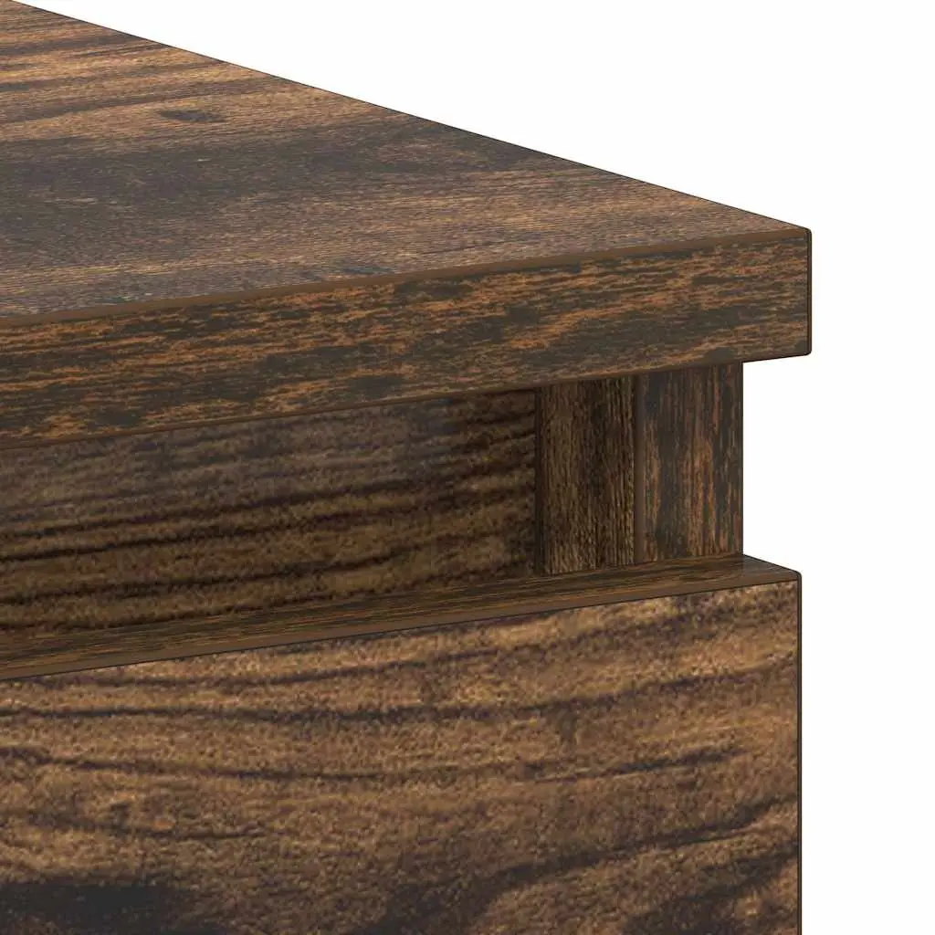 Office Desk Brown Engineered Wood Study Workstation 90x45x76 cm Storage Drawers