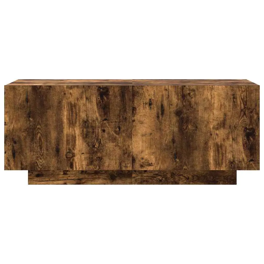 TV Cabinet Brown Engineered Wood Media Storage Unit with Compartments and Doors