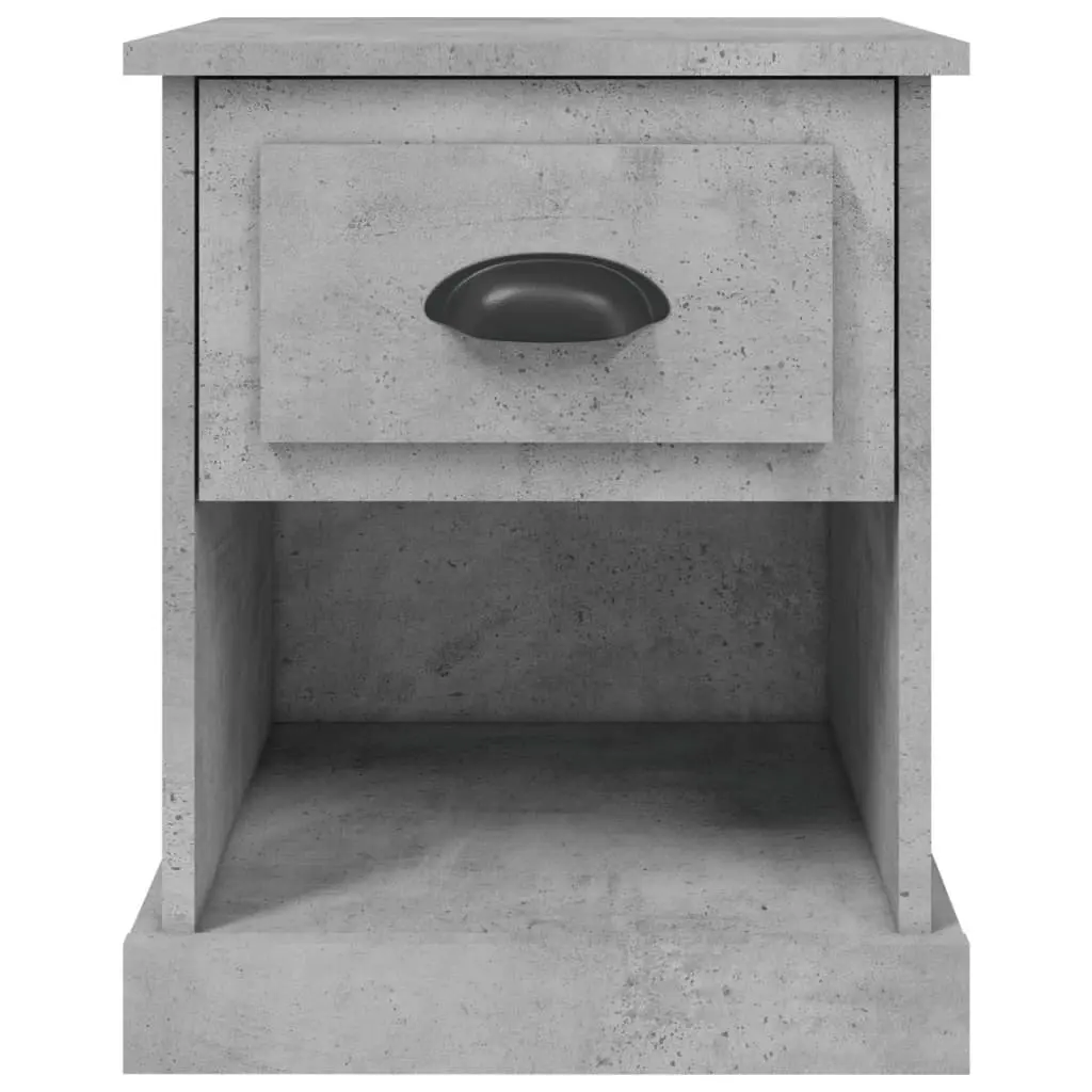 Bedside Cabinets 2 pcs Grey 39x39x47.5 cm Engineered Wood Nightstand Storage