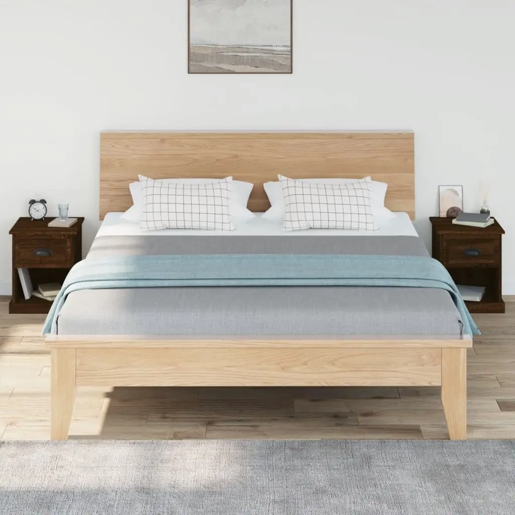 Bedside Cabinets 2 pcs Brown Oak Engineered Wood 39x39x47.5 cm Nightstand