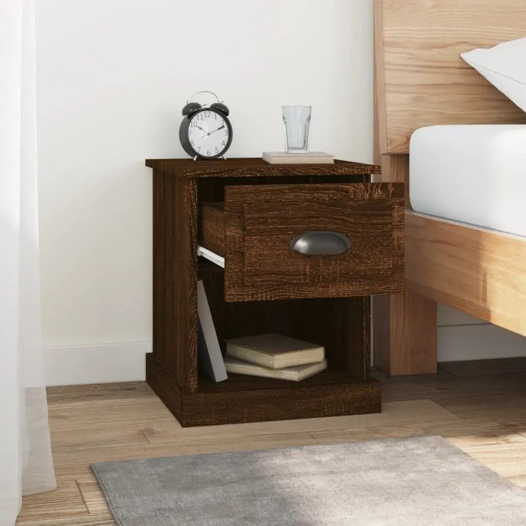 Bedside Cabinets 2 pcs Brown Oak Engineered Wood 39x39x47.5 cm Nightstand
