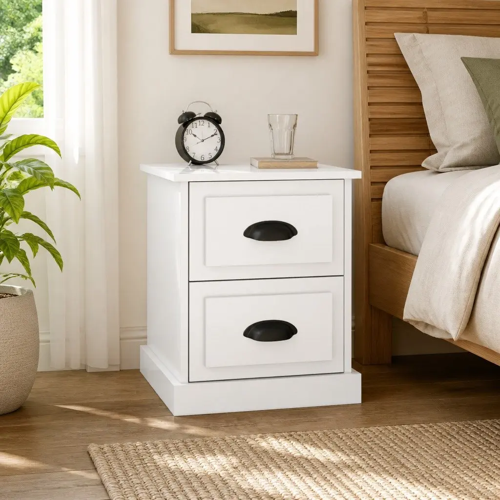 2 Drawer Bedside Cabinet