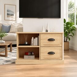 TV Cabinet Sonoma Oak Brown 73x35.5x47.5 cm Engineered Wood Storage Unit