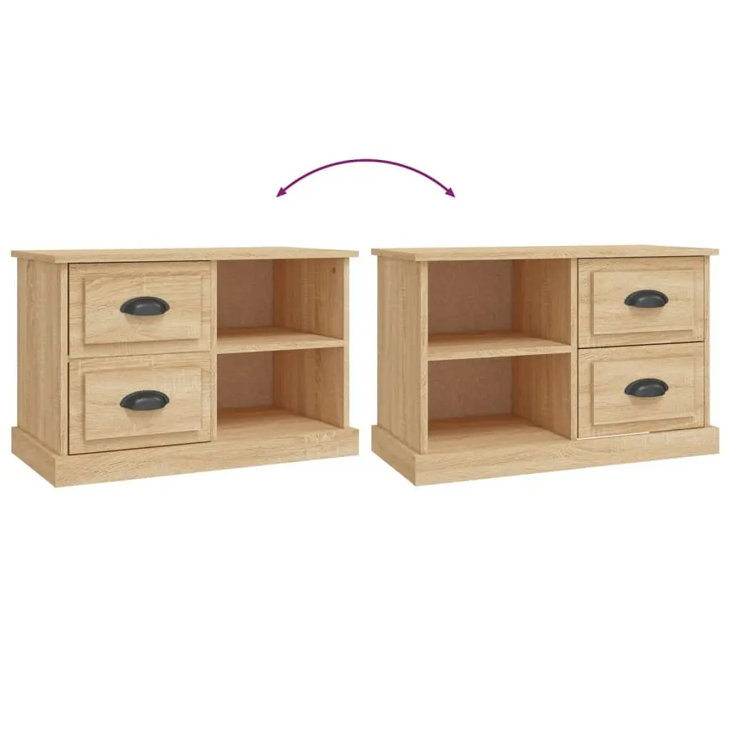 TV Cabinet Engineered Wood Sonoma Oak Brown 73x35.5x47.5 cm Storage Unit