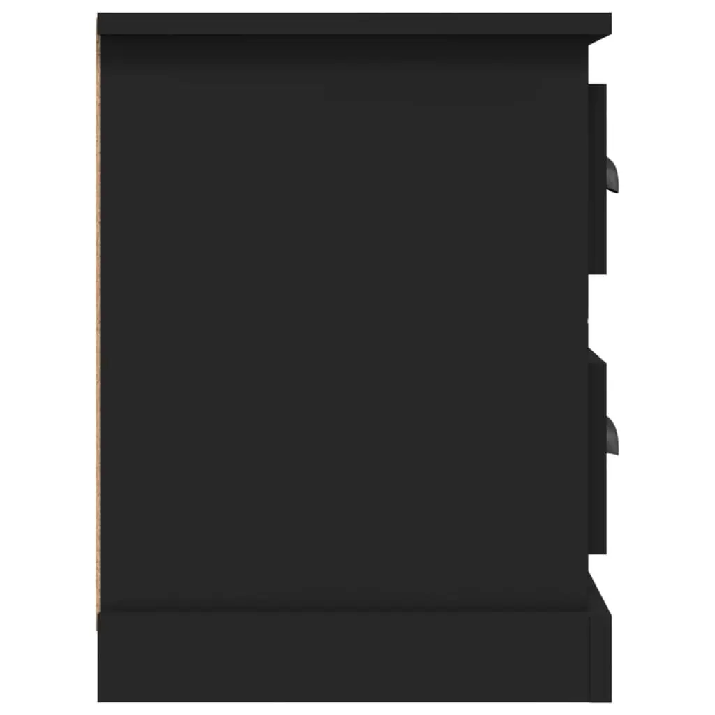TV Cabinet Black Engineered Wood 102x35.5x47.5 cm with Drawers and Open Compartments