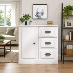 Friendly White Sideboard for Home Organization