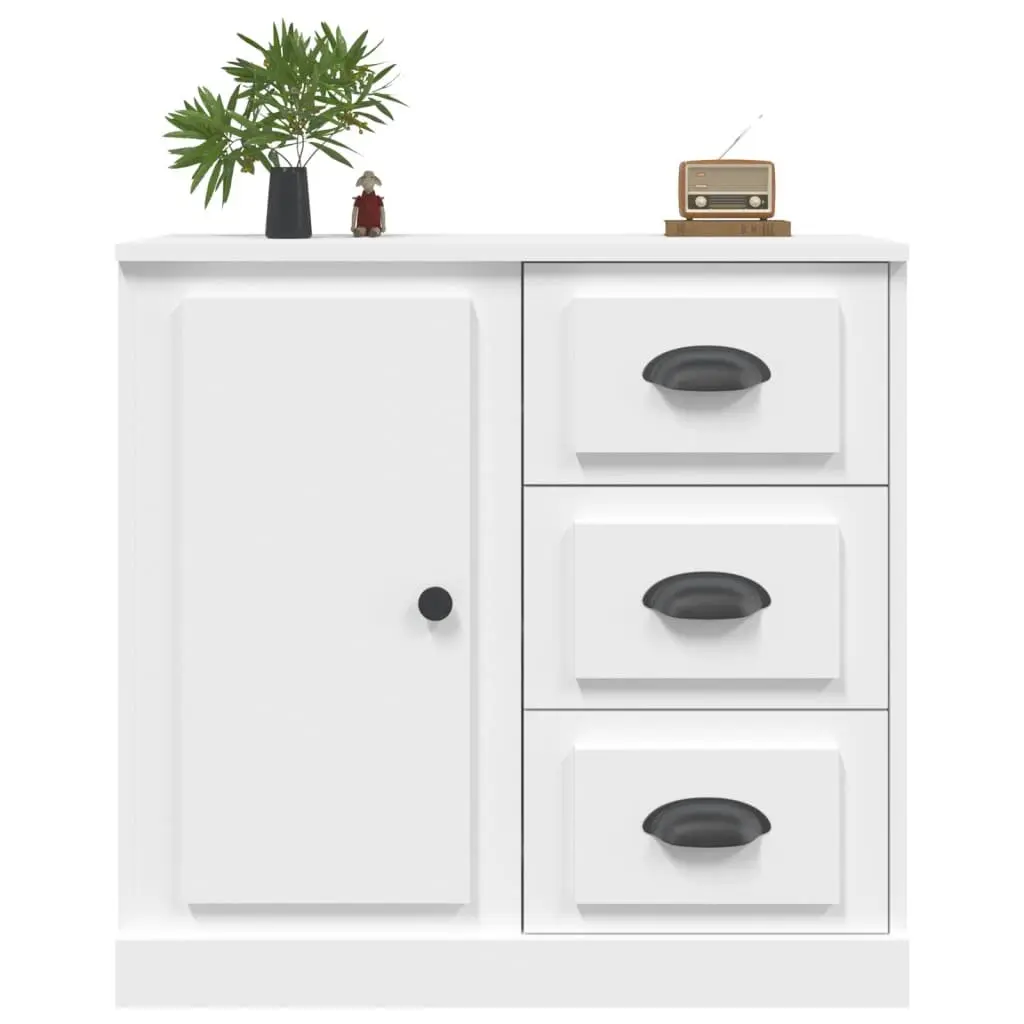 White Sideboard 70x35.5x67.5 cm Storage Cabinet Engineered Wood Furniture