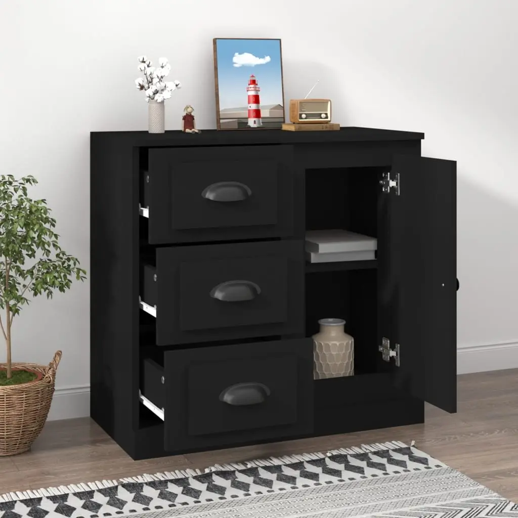 Black Sideboard for Organized Living Spaces