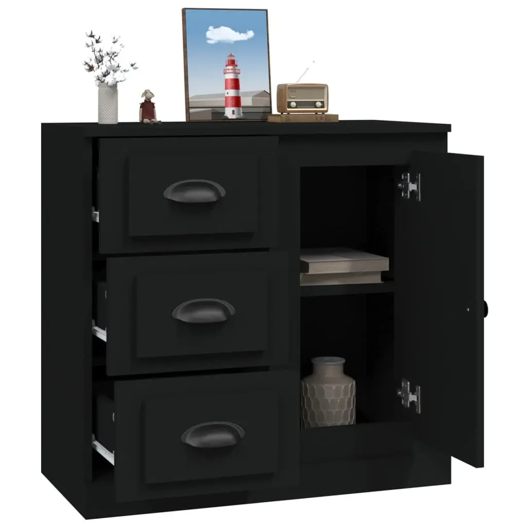 Black Sideboard for Organized Living Spaces