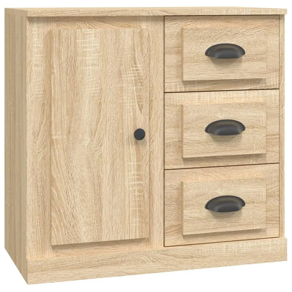 Sideboard Brown Engineered Wood Storage Cabinet 70x35.5x67.5 cm Furniture