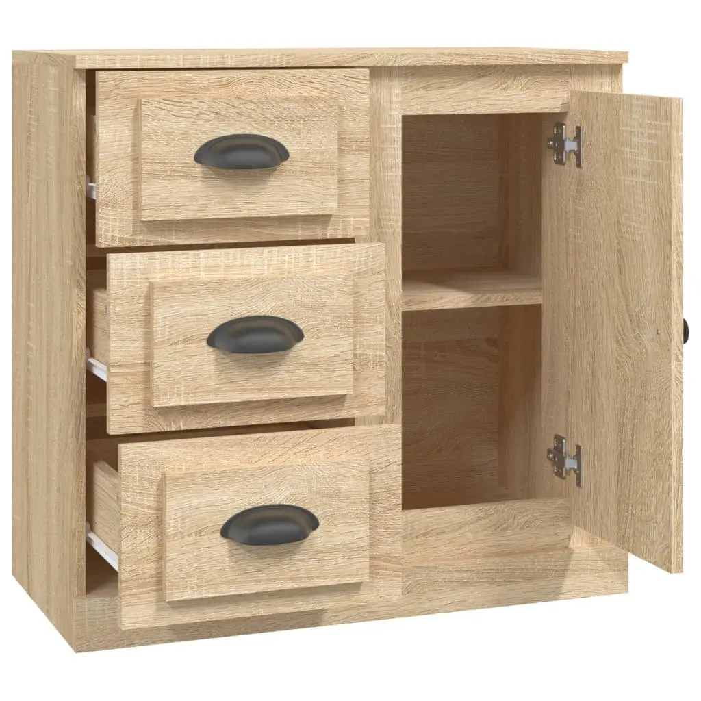 Sideboard Brown Engineered Wood Storage Cabinet 70x35.5x67.5 cm Furniture