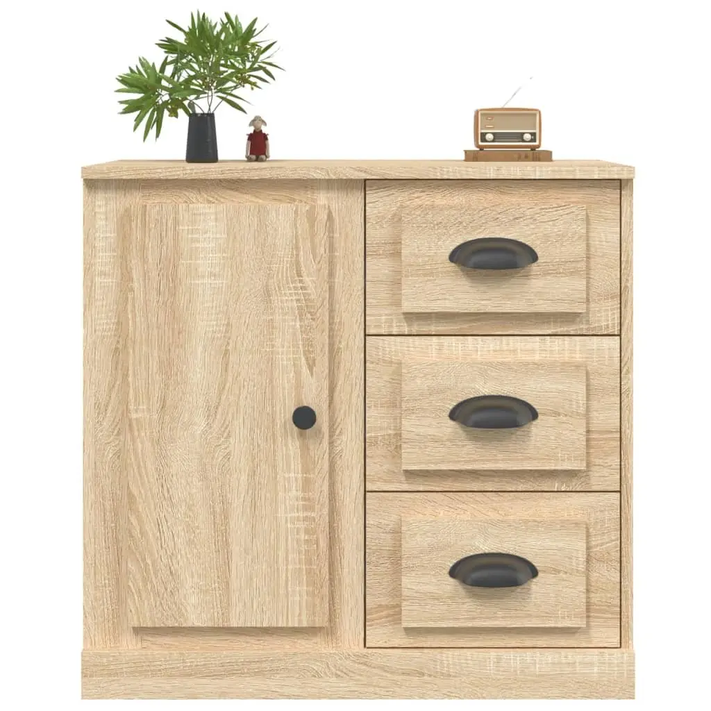 Sideboard Brown Engineered Wood Storage Cabinet 70x35.5x67.5 cm Furniture