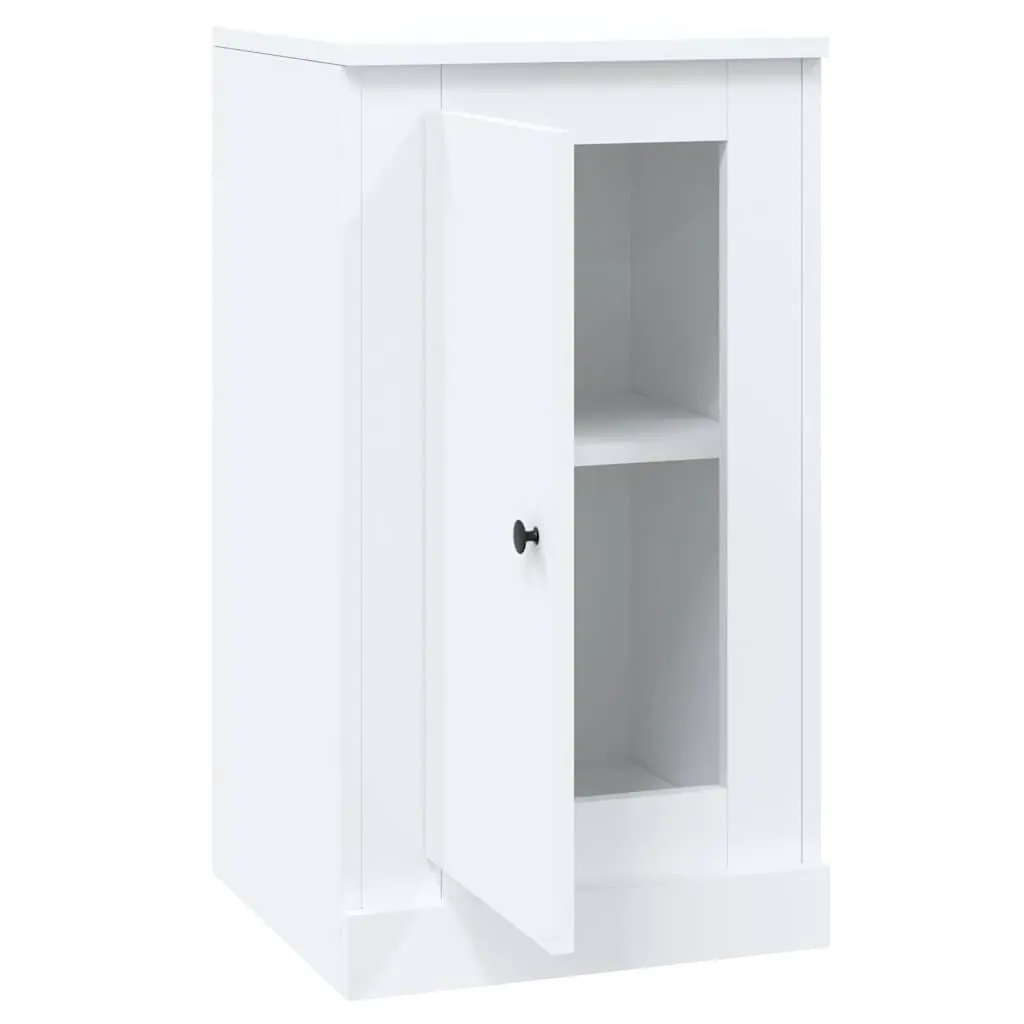 White Sideboard Storage Cabinet Engineered Wood 37.5W x 35.5D x 67.5H cm