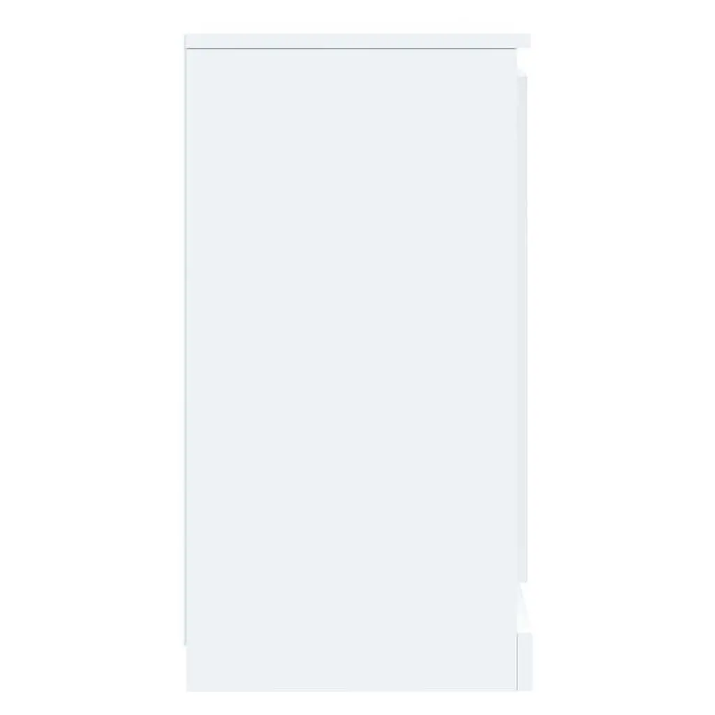 White Sideboard Storage Cabinet Engineered Wood 37.5W x 35.5D x 67.5H cm
