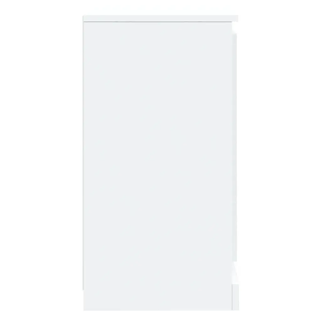 Sideboards White Storage Cabinet 2 pcs Engineered Wood Home Furniture