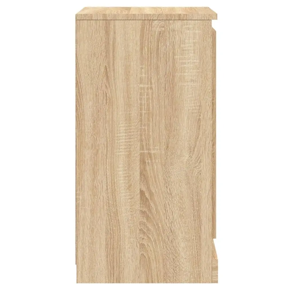 Sideboards 2 pcs Brown Engineered Wood Storage Cabinet Cupboard Display Unit
