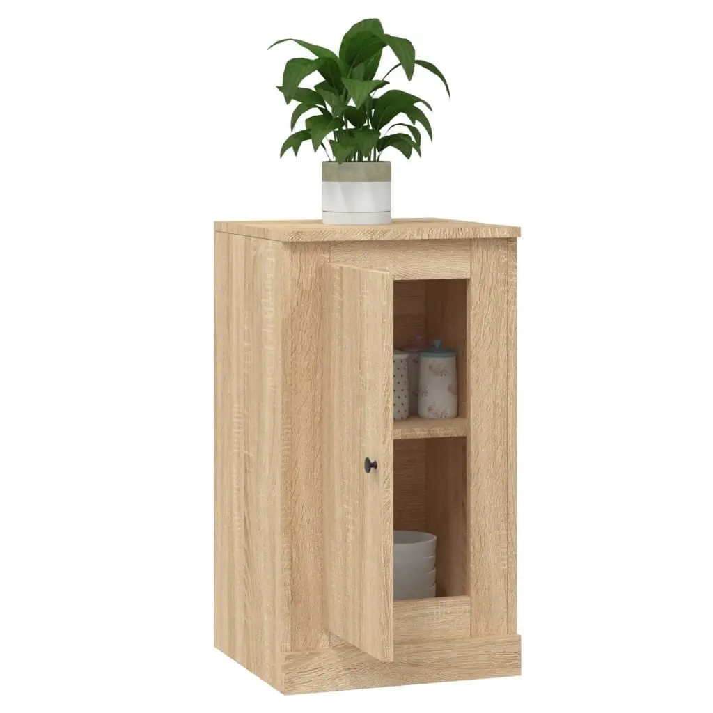 Sideboards 2 pcs Brown Engineered Wood Storage Cabinet Cupboard Display Unit