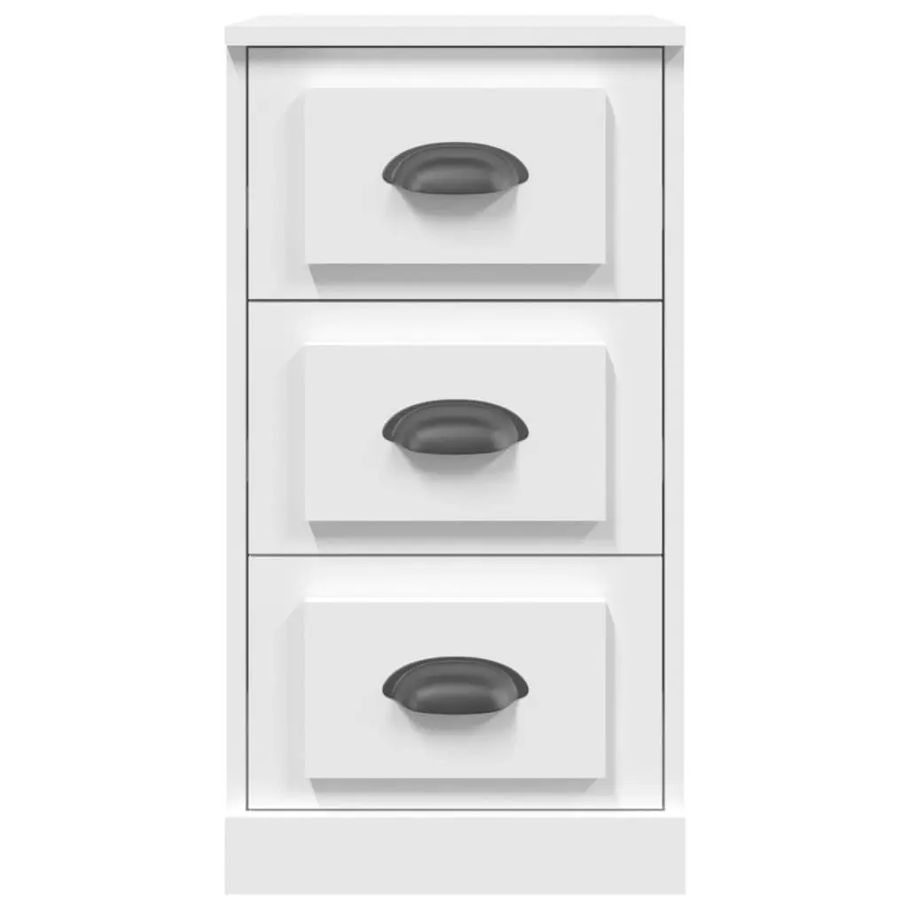 White Sideboard Cabinet Storage Furniture Engineered Wood Buffet Display Unit