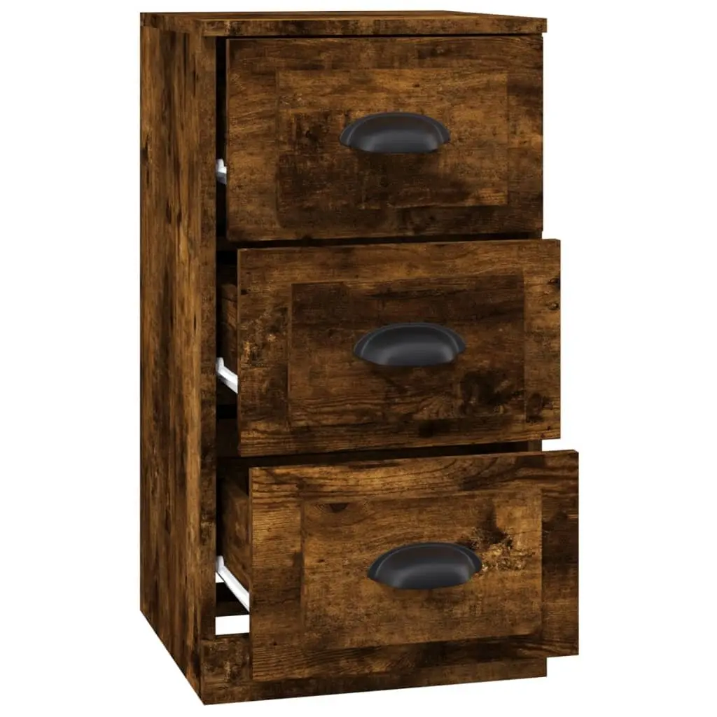 Sideboard Brown Engineered Wood Storage Cabinet Display Furniture 36x35.5x67.5cm