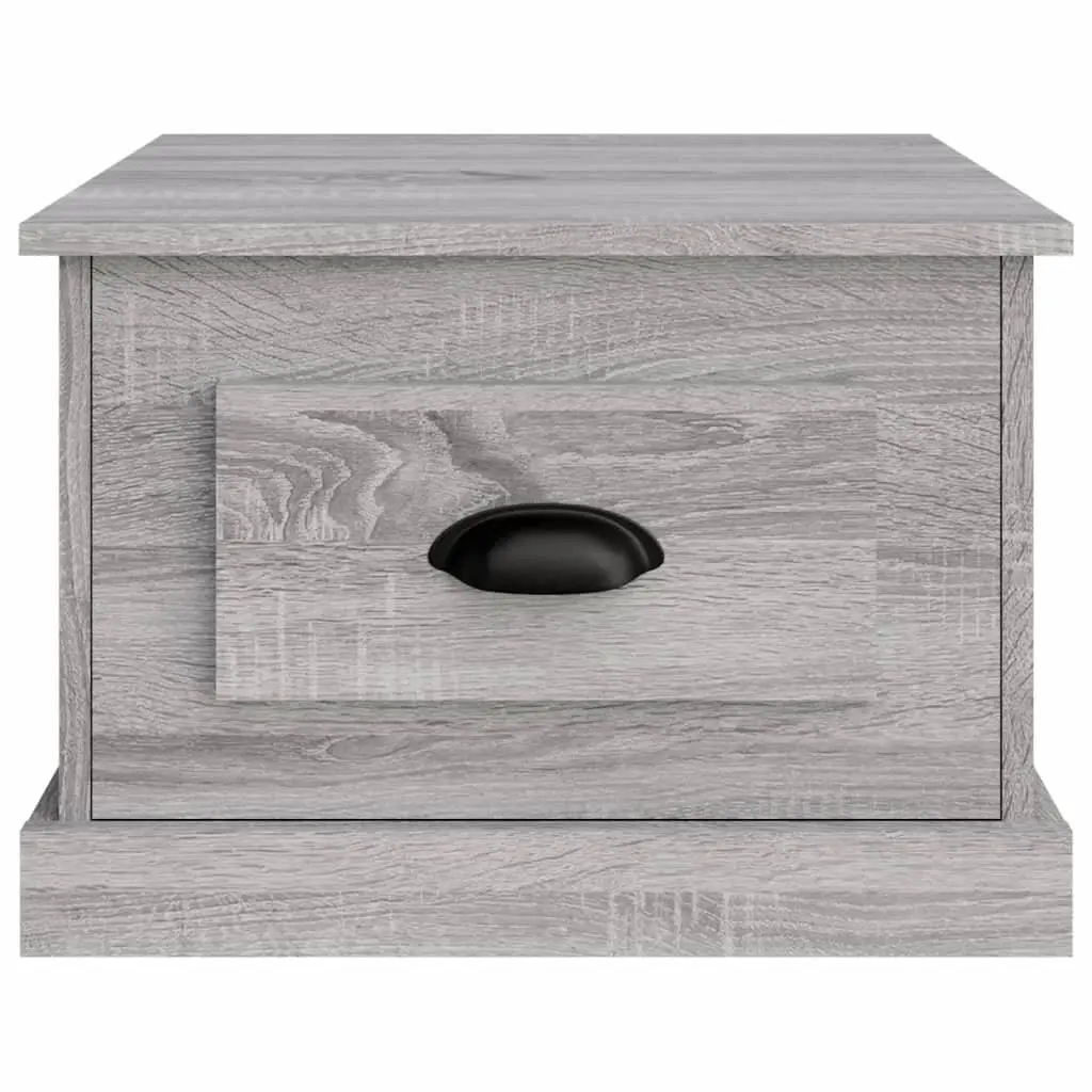 Coffee Table Grey Sonoma with Storage Drawer 50x50x35 cm