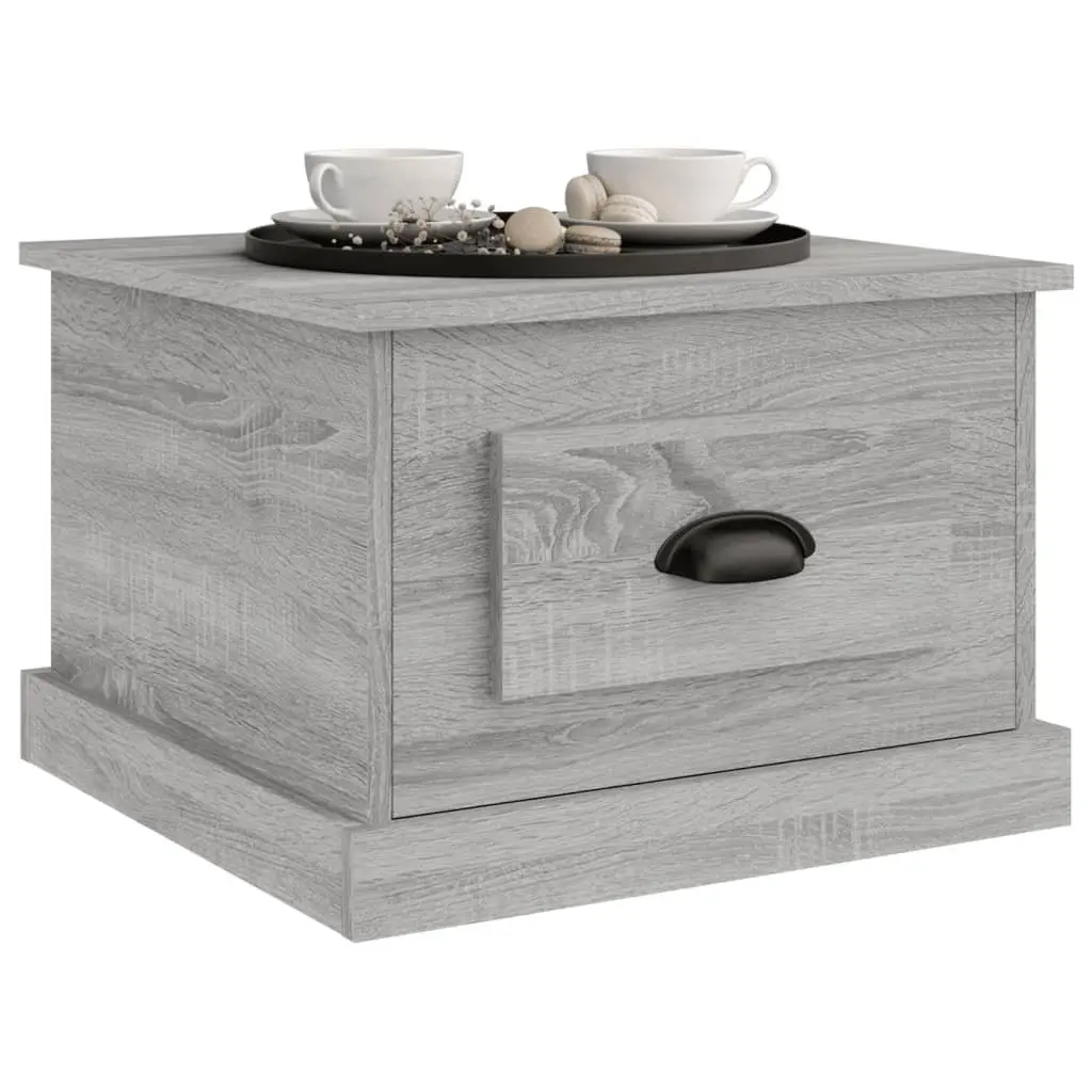 Coffee Table Grey Sonoma with Storage Drawer 50x50x35 cm