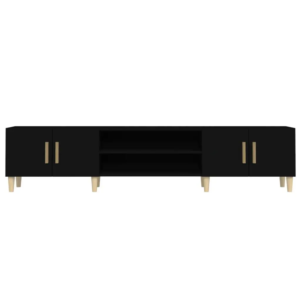 180cm Black TV Cabinet for Living Spaces