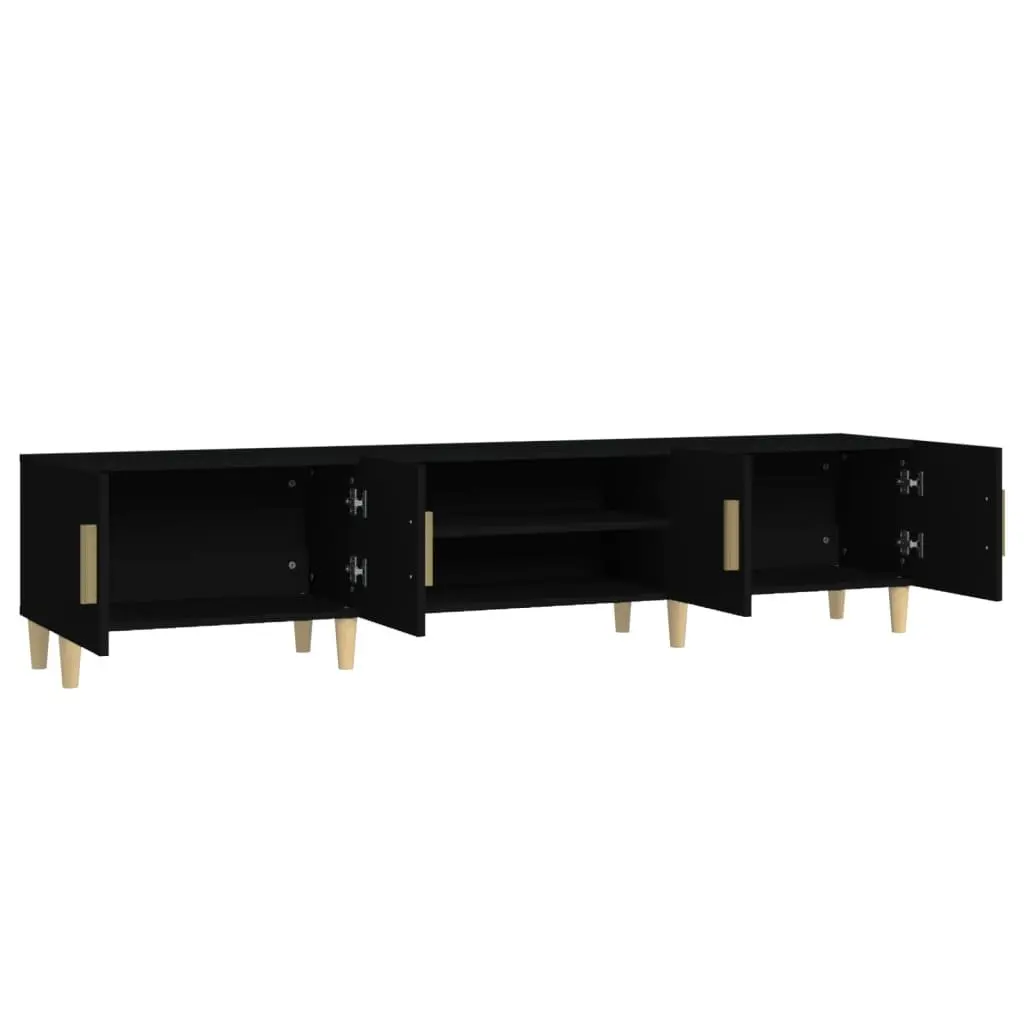 180cm Black TV Cabinet for Living Spaces
