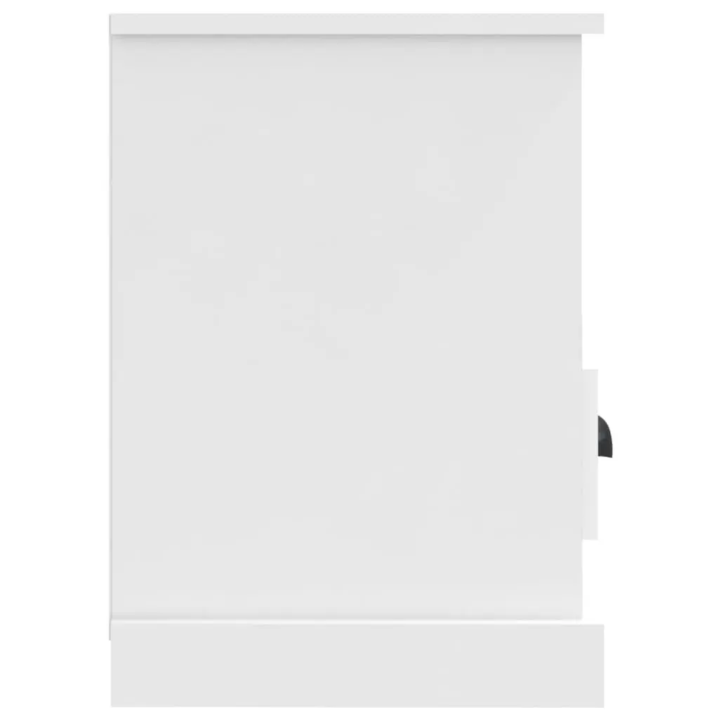 TV Cabinet White Engineered Wood 80x35x50 cm Storage Unit with Drawers