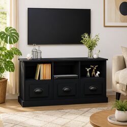 Friendly Black TV Cabinet for Your Living Room Setup