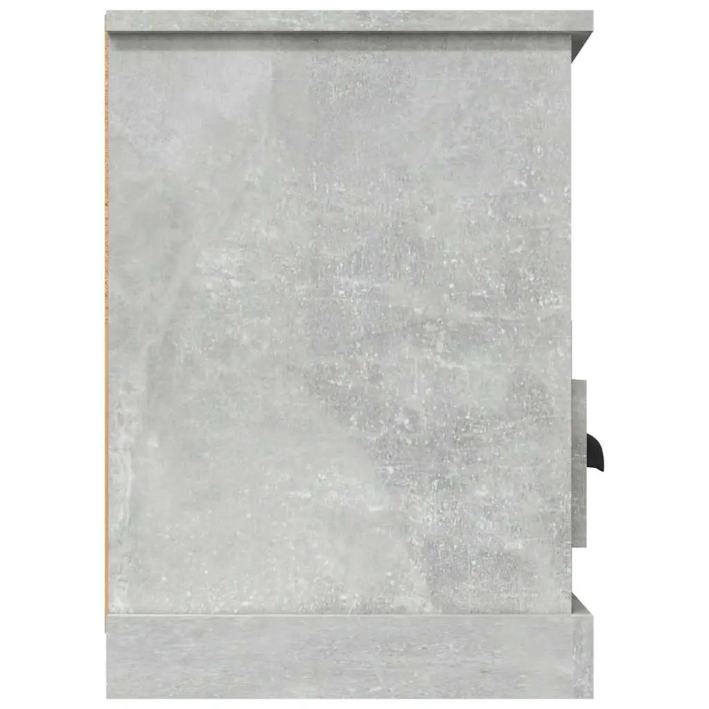 TV Cabinet Grey Engineered Wood 100x35x50cm Storage Unit 3 Drawers Open Shelves