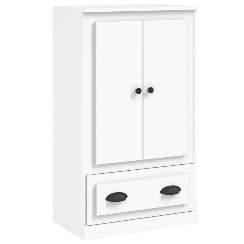 Highboard Storage Cabinet White Engineered Wood 60x35.5x103.5cm