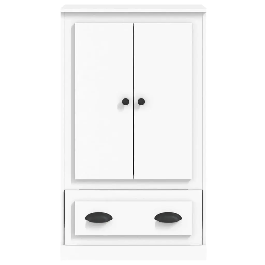Highboard Storage Cabinet White Engineered Wood 60x35.5x103.5cm