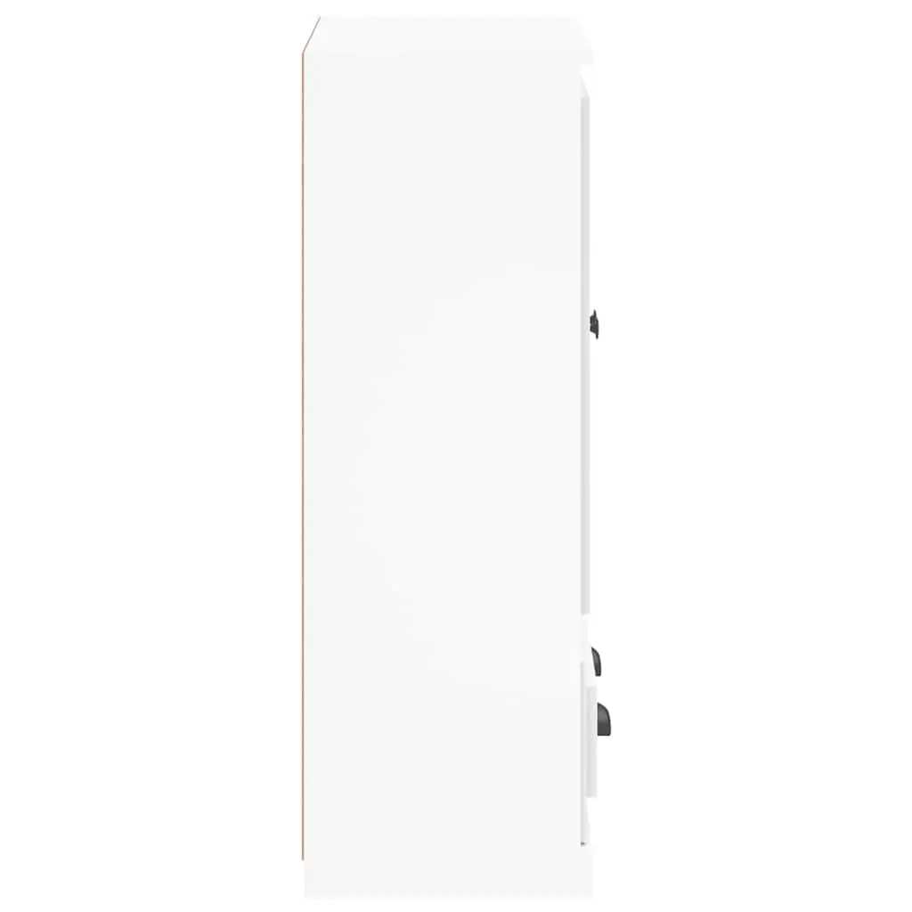 Highboard Storage Cabinet White Engineered Wood 60x35.5x103.5cm