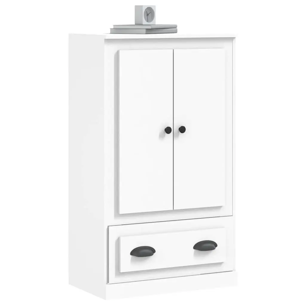 Highboard Storage Cabinet White Engineered Wood 60x35.5x103.5cm
