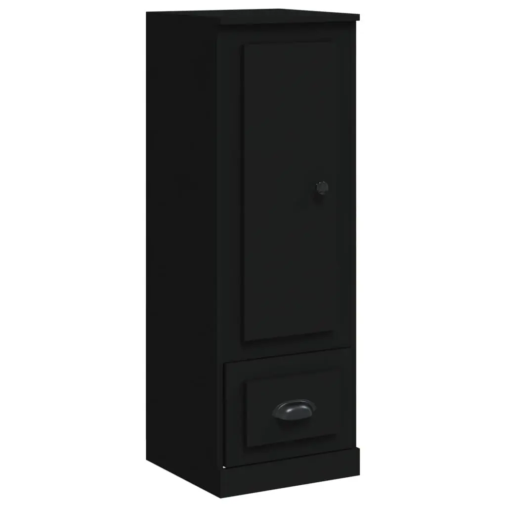 Black Highboard Sideboard Storage Cabinet Engineered Wood 36 x 35.5 x 103.5 cm