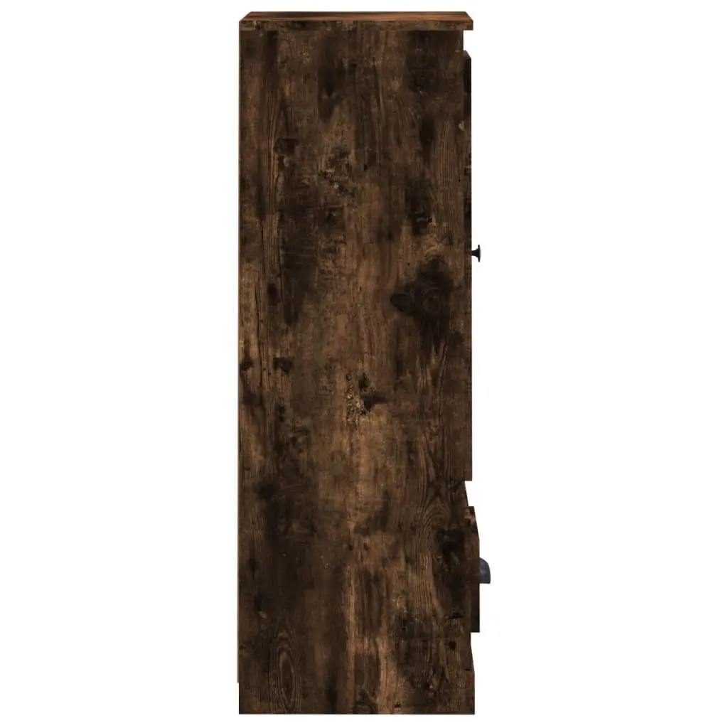 Highboard Storage Cabinet Smoked Oak 36 x 35.5 x 103.5 cm