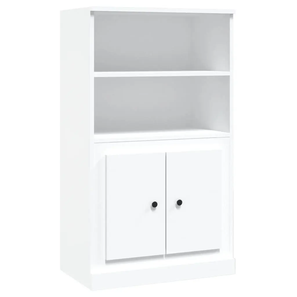 Engineered Wood Highboard Storage Cabinet White Buffet Display Unit 60x35.5x103.5cm