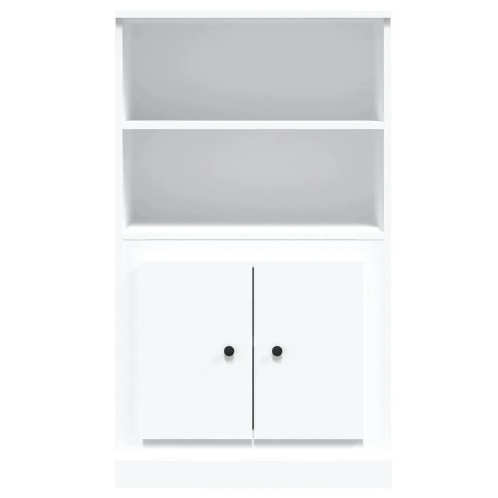 Engineered Wood Highboard Storage Cabinet White Buffet Display Unit 60x35.5x103.5cm
