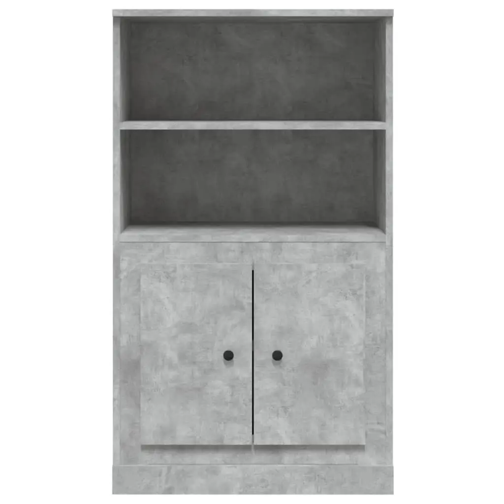 Highboard Sideboard Storage Cabinet Grey Engineered Wood 60x35.5x103.5 cm