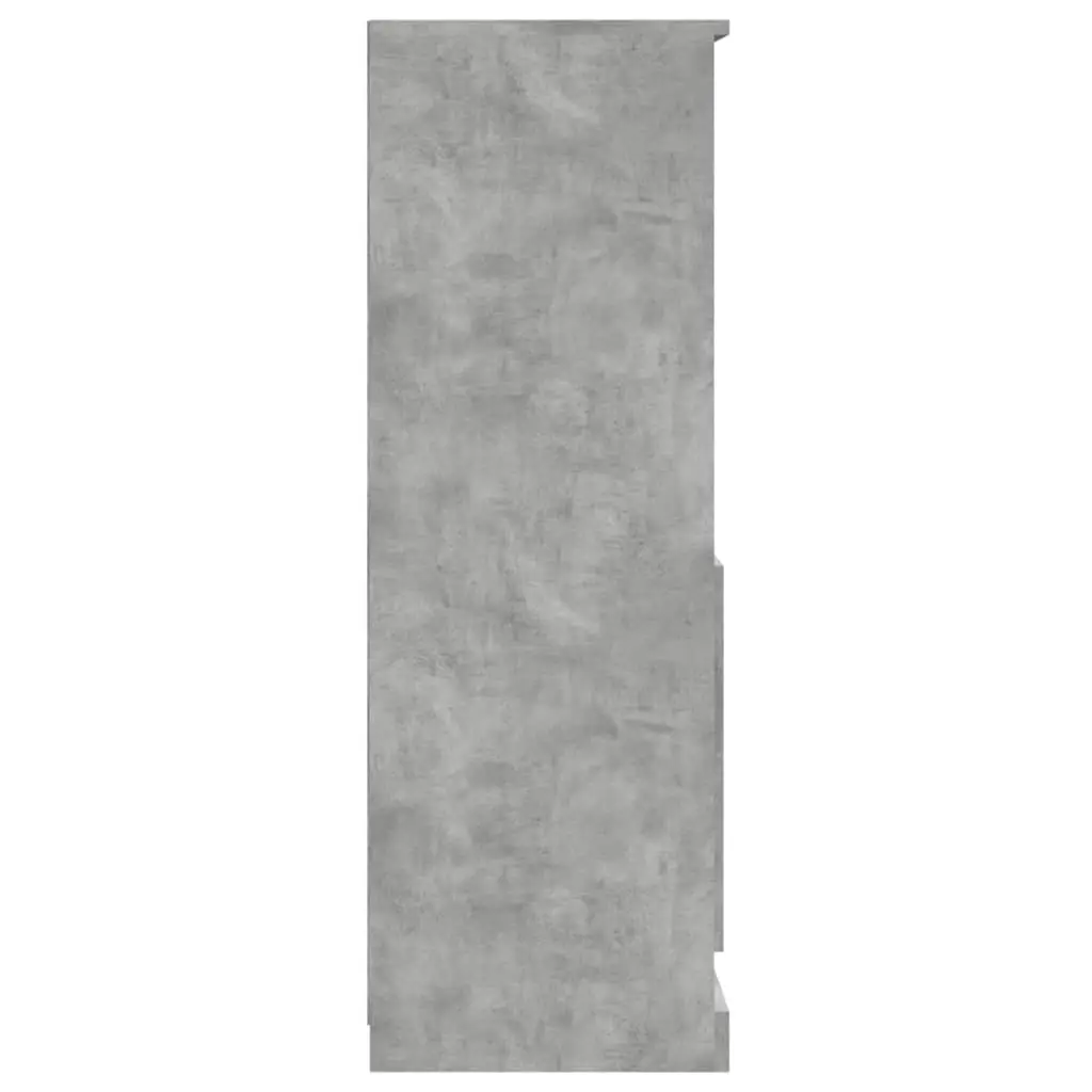 Highboard Sideboard Storage Cabinet Grey Engineered Wood 60x35.5x103.5 cm