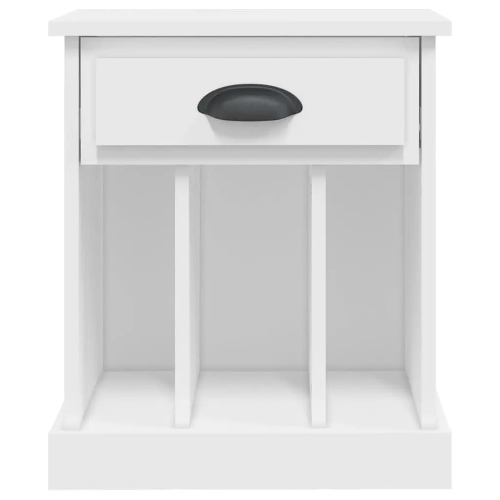 Bedside Cabinet White 43x36x50 cm Drawer Storage Nightstand Side Table