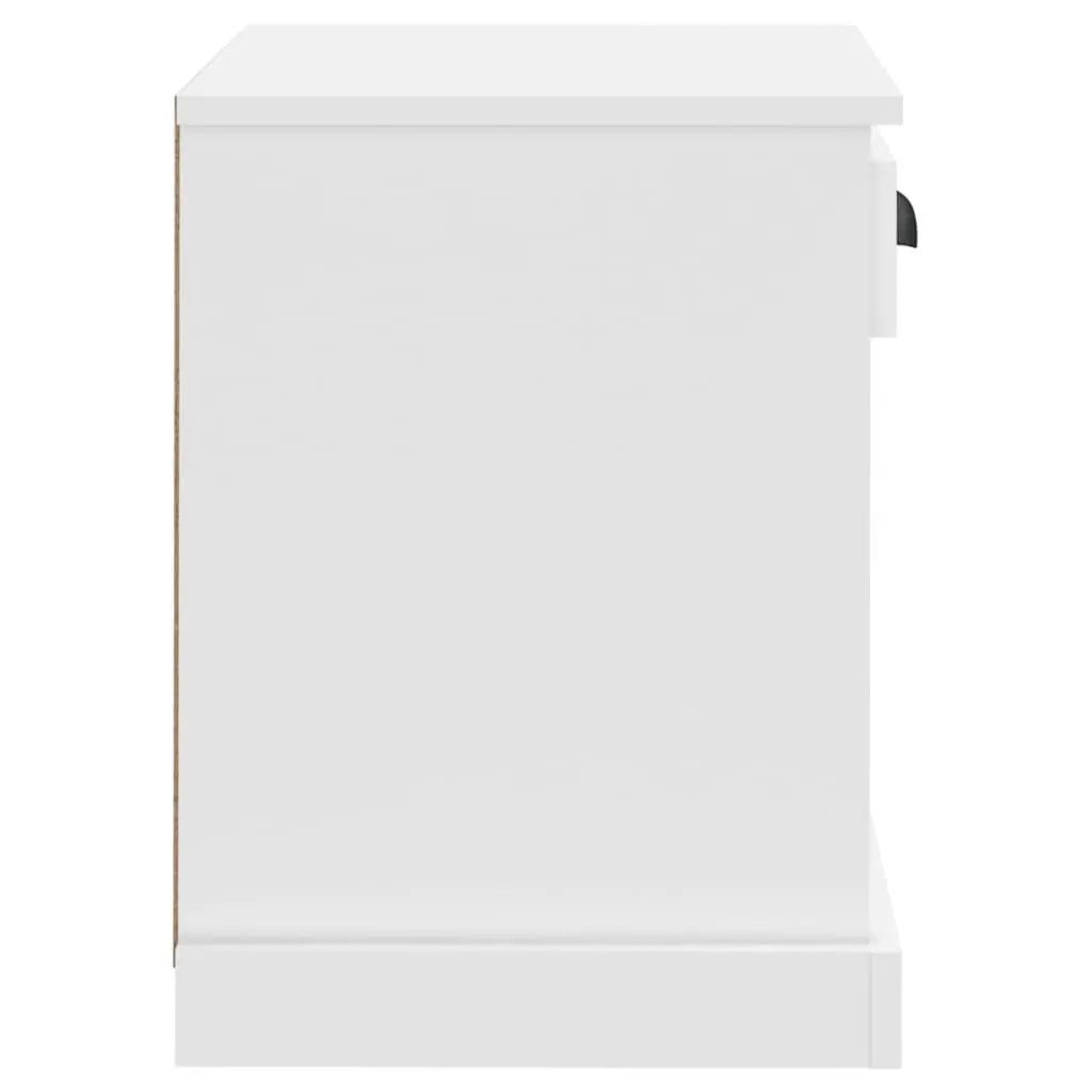 Bedside Cabinet White 43x36x50 cm Drawer Storage Nightstand Side Table