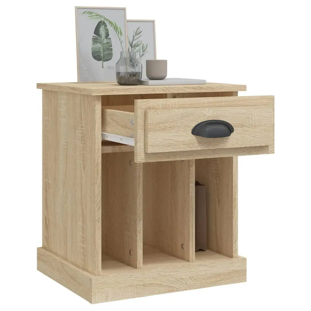 Bedside Cabinets 2 pcs Brown Sonoma Oak 43x36x50 cm Nightstand Storage Drawer