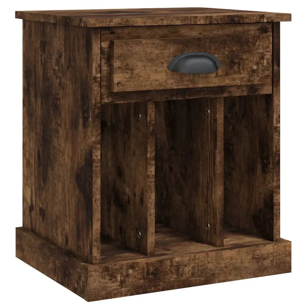 Bedside Cabinets Brown 2 Piece Drawer Storage Nightstand Side Table