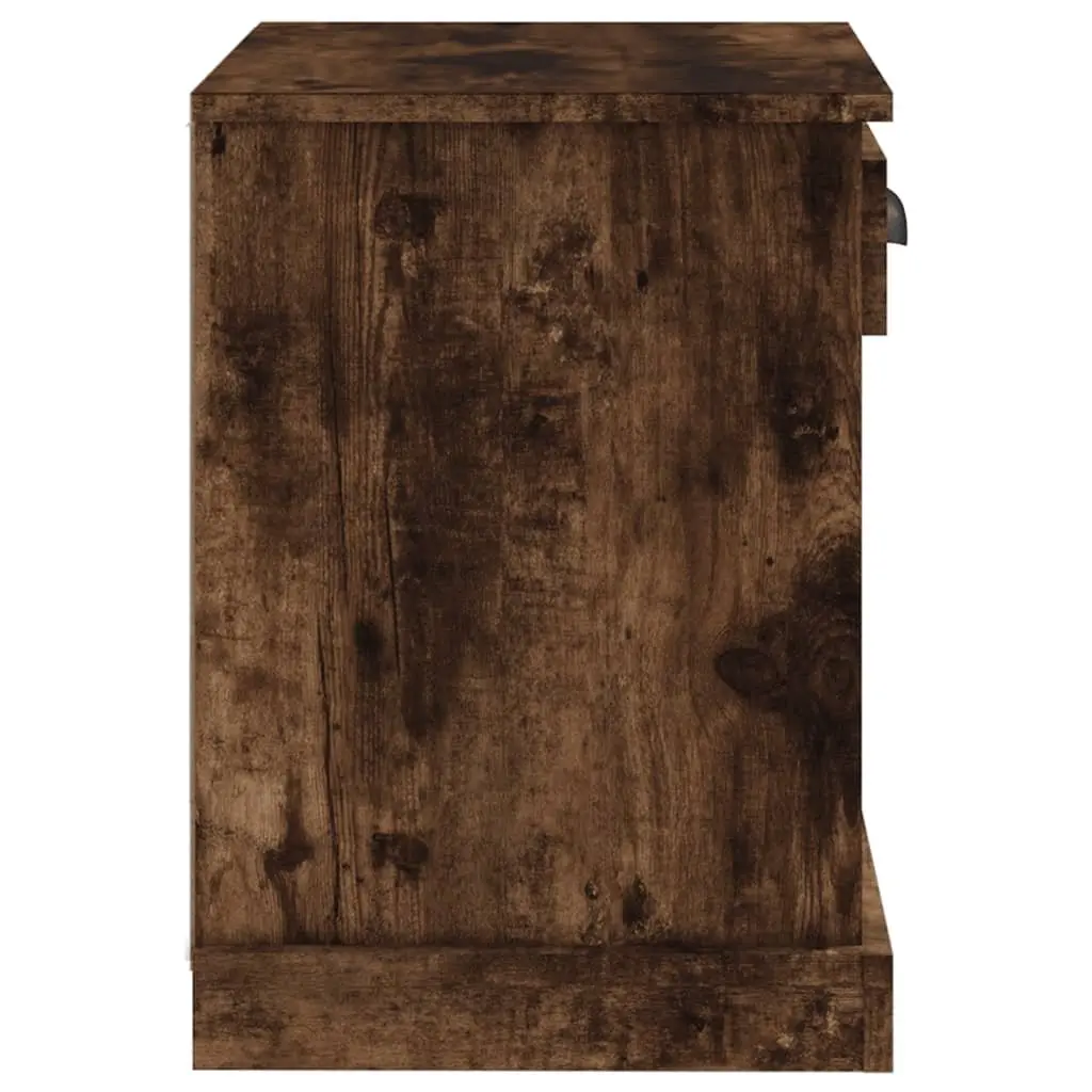 Bedside Cabinets Brown 2 Piece Drawer Storage Nightstand Side Table